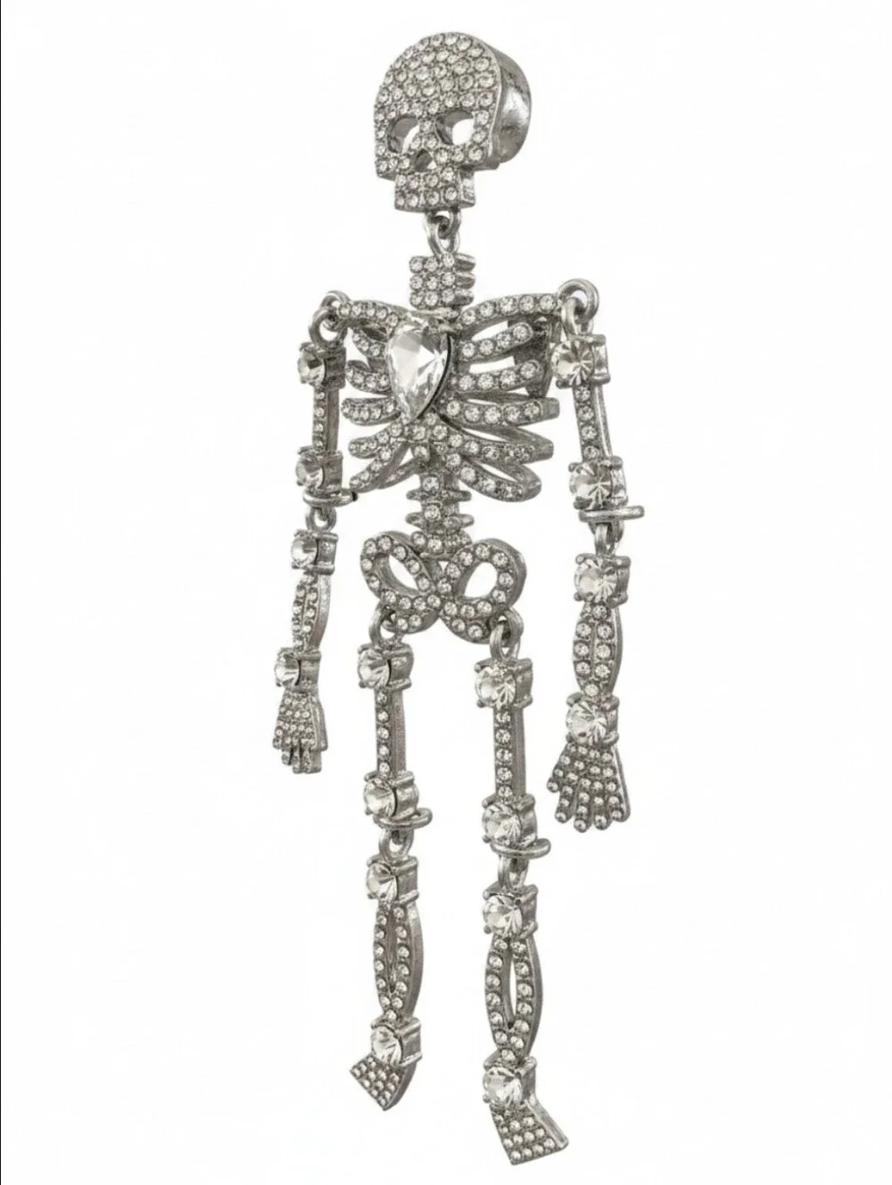 💀▪️ BaubleBar ▪️Crystal Skeleton Keychain Bag Charm
